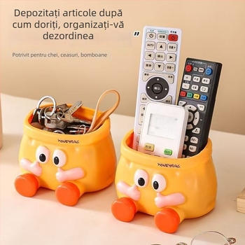 Suport creativ pentru pixuri cu design de desene animate și organizator de birou, capacitate mare, aspect drăguț