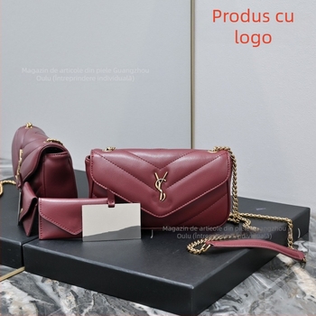 Yangshulin Geantă crossbody din piele de oaie, mică, clasică și versatilă pentru femei