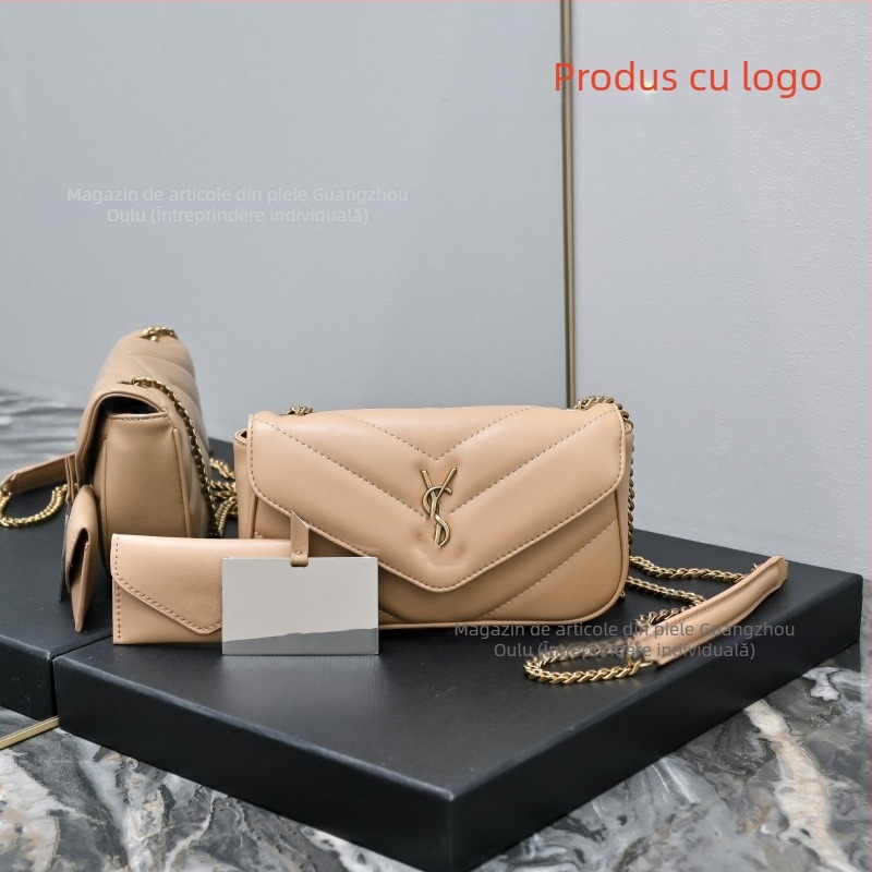 Yangshulin Geantă crossbody din piele de oaie, mică, clasică și versatilă pentru femei