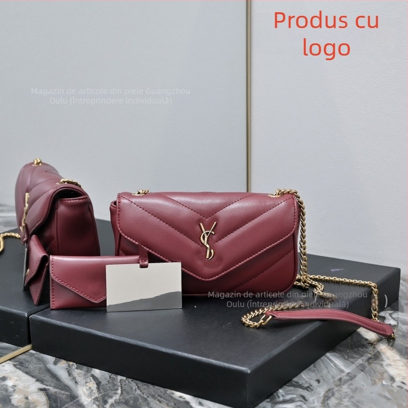 Yangshulin Geantă crossbody din piele de oaie, mică, clasică și versatilă pentru femei