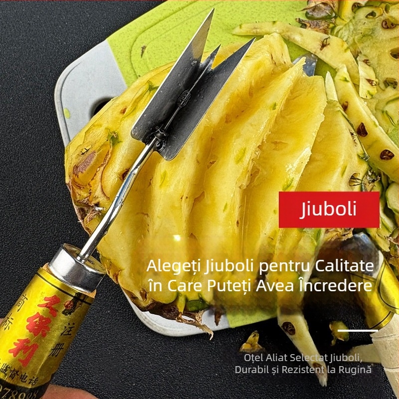 Kubori Set de trei piese pentru îndepărtarea ochilor de ananas, din oțel inoxidabil, eliminare rapidă a ochilor, rezistent la rugină, ușor de curățat
