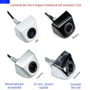 Cameră de mers înapoi universal din metal, montaj cu șurub în stil coreean, CVBS, cameră auto HD cu vedere de noapte, impermeabilă