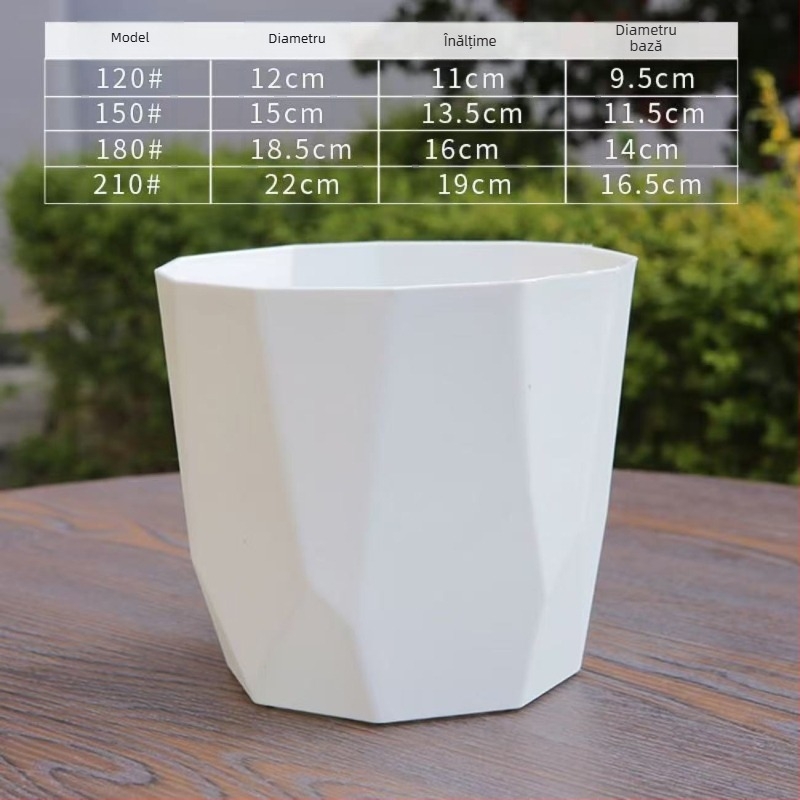 Ghiveci Nordic minimalist pentru uz casnic, imitatie de ceramică, rășină îngroșată și durabilă, potrivit pentru trandafiri și suculente, ghiveci cu controlul rădăcinilor