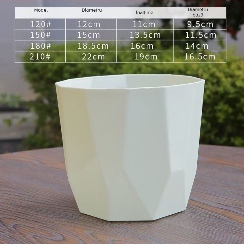 Ghiveci Nordic minimalist pentru uz casnic, imitatie de ceramică, rășină îngroșată și durabilă, potrivit pentru trandafiri și suculente, ghiveci cu controlul rădăcinilor