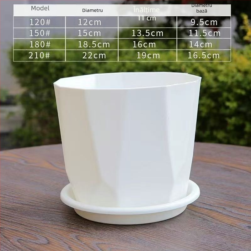Ghiveci Nordic minimalist pentru uz casnic, imitatie de ceramică, rășină îngroșată și durabilă, potrivit pentru trandafiri și suculente, ghiveci cu controlul rădăcinilor