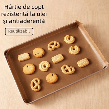 Hârtie de copt antiaderentă, rezistentă la temperaturi înalte, pentru uz casnic, potrivită pentru fructe confiate, rulouri de tort și cuptor