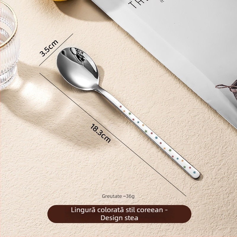 Lingură de supă din oțel inoxidabil 316, mâner lung, bol adânc, pentru uz personal, calitate premium