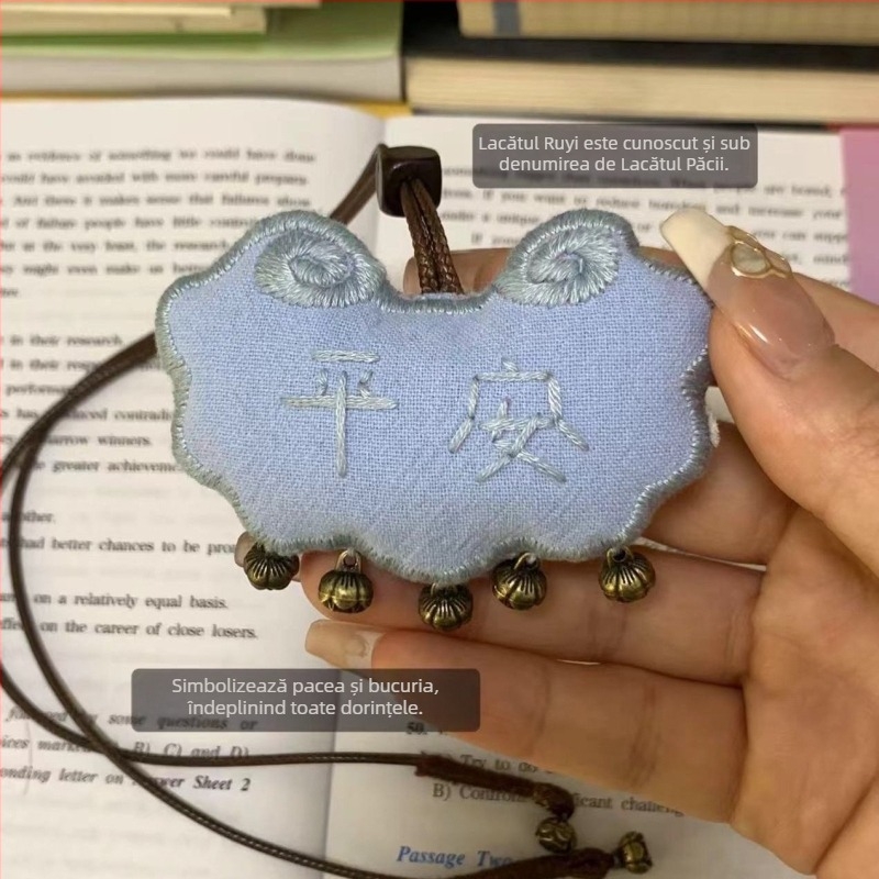 Kit DIY de broderie cu săculeț de iasomie, pentru poșetă și breloc