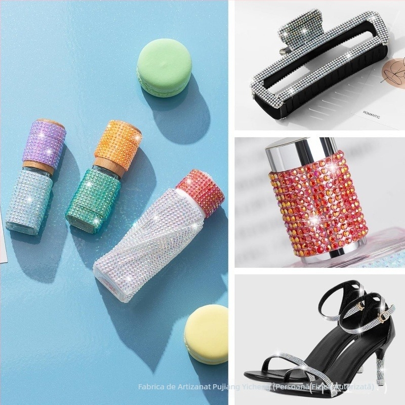 Stras transparenți din rășină, în formă jeleu, bandă pentru haine, accesorii DIY pentru bijuterii, cu bază adezivă (hotfix)