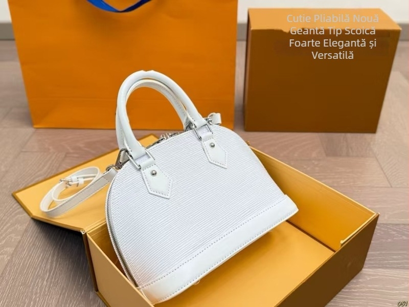 Geantă din piele naturală, în formă de scoică, cu fermoar, pentru umăr sau crossbody, capacitate medie