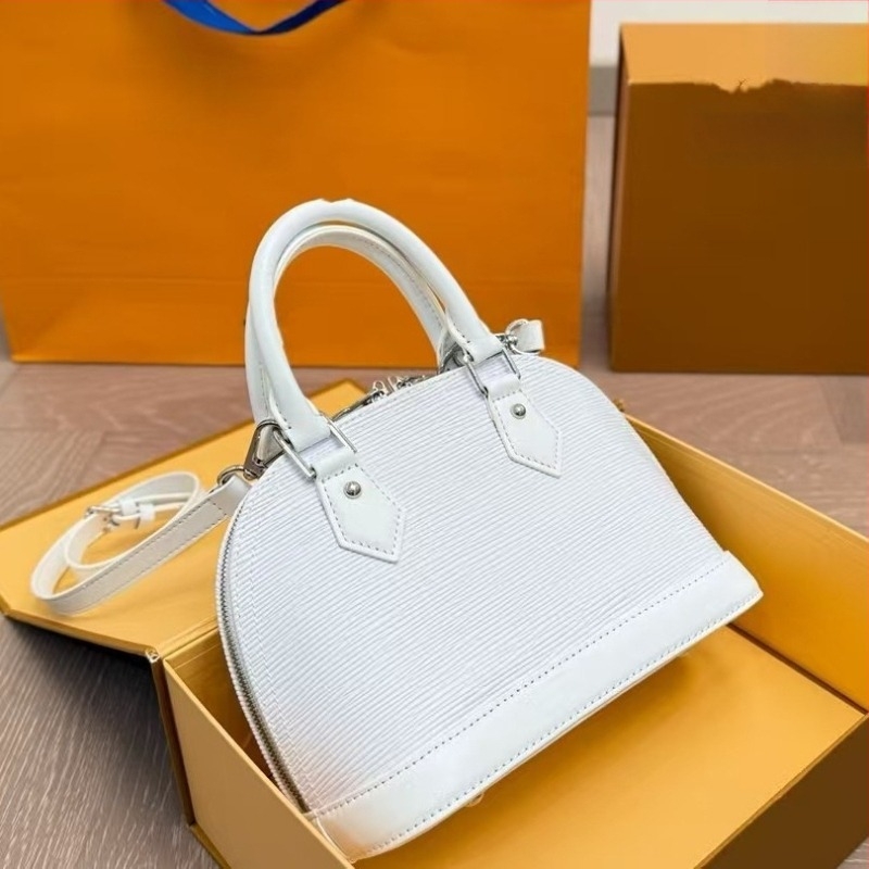 Geantă din piele naturală, în formă de scoică, cu fermoar, pentru umăr sau crossbody, capacitate medie
