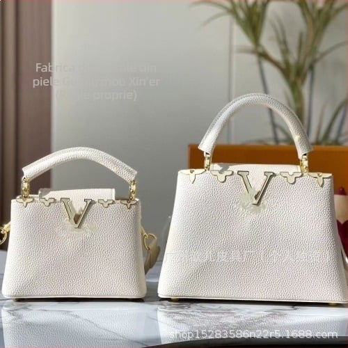 Geantă de umăr din piele naturală pentru femei, crossbody, cu design Capucines floral