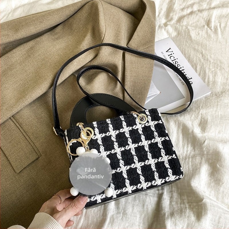 Geantă cu design de nișă, primăvara 2025, geantă de umăr și crossbody pentru femei
