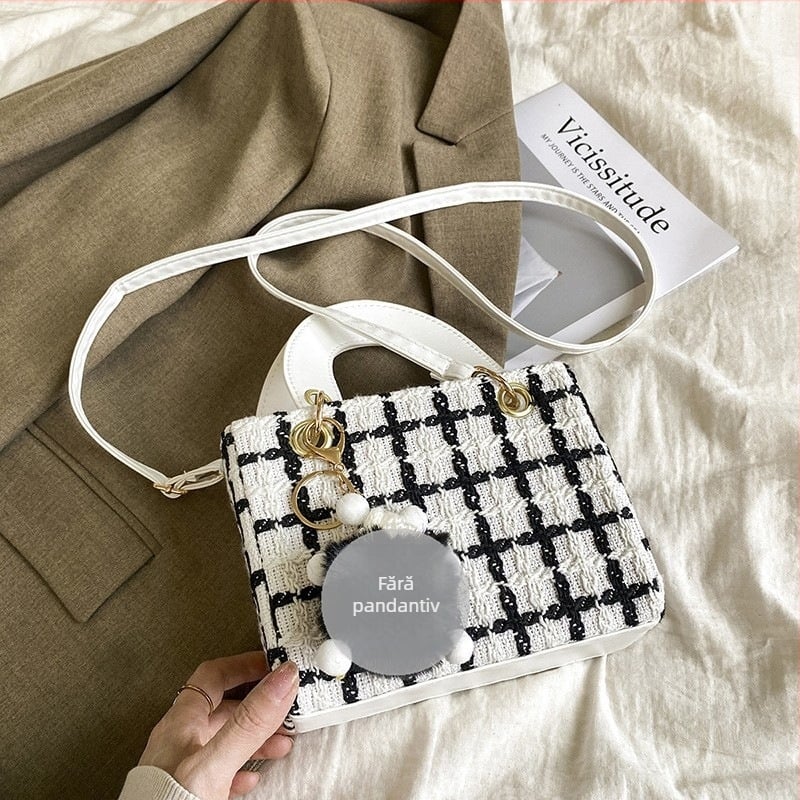 Geantă cu design de nișă, primăvara 2025, geantă de umăr și crossbody pentru femei