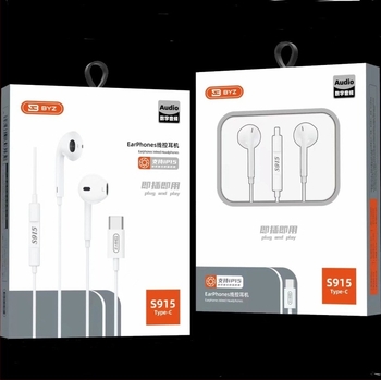 Căști stereo Type-C cablate, cu cip digital, compatibile cu iPhone 15, model S915