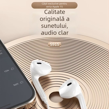 Căști stereo Type-C cablate, cu cip digital, compatibile cu iPhone 15, model S915