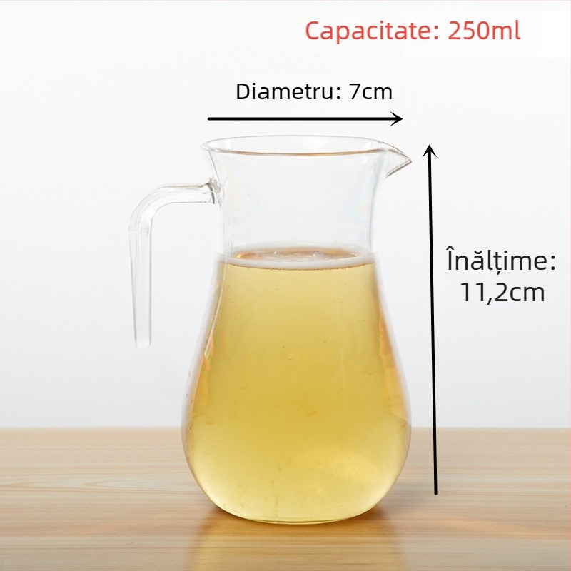 Decantor din acrilic cu mâner, dozator transparent pentru lichior și suc, capacitate peste 1000 ml