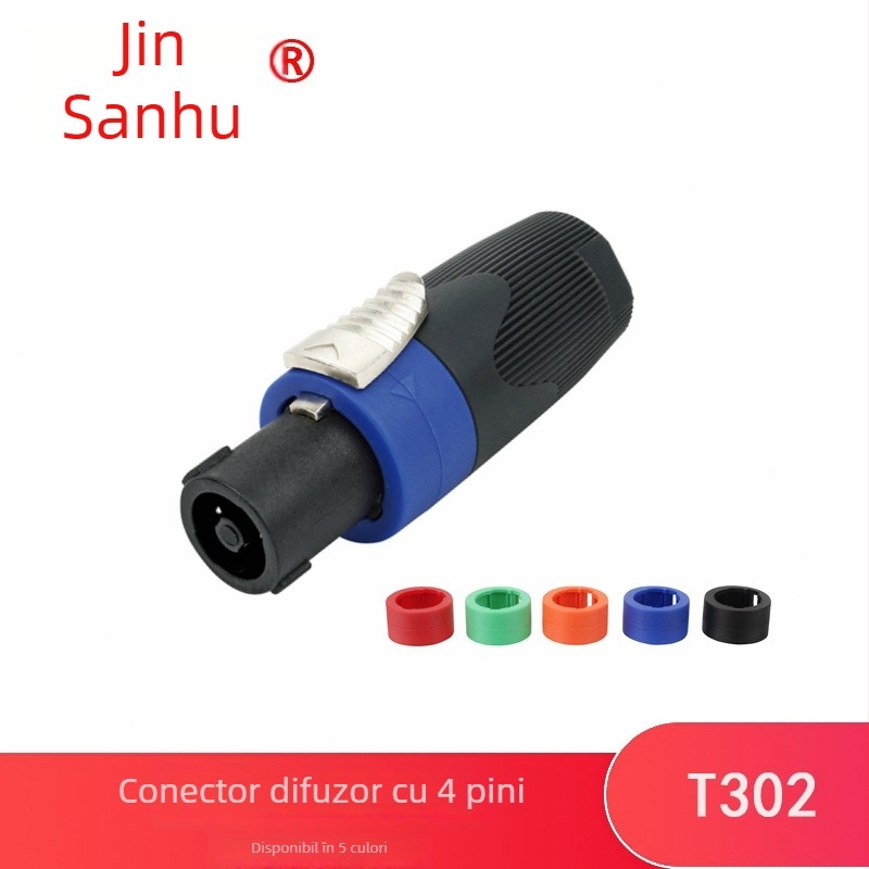 Conector audio cu patru pini pentru boxe de scenă profesionale, pini din cupru