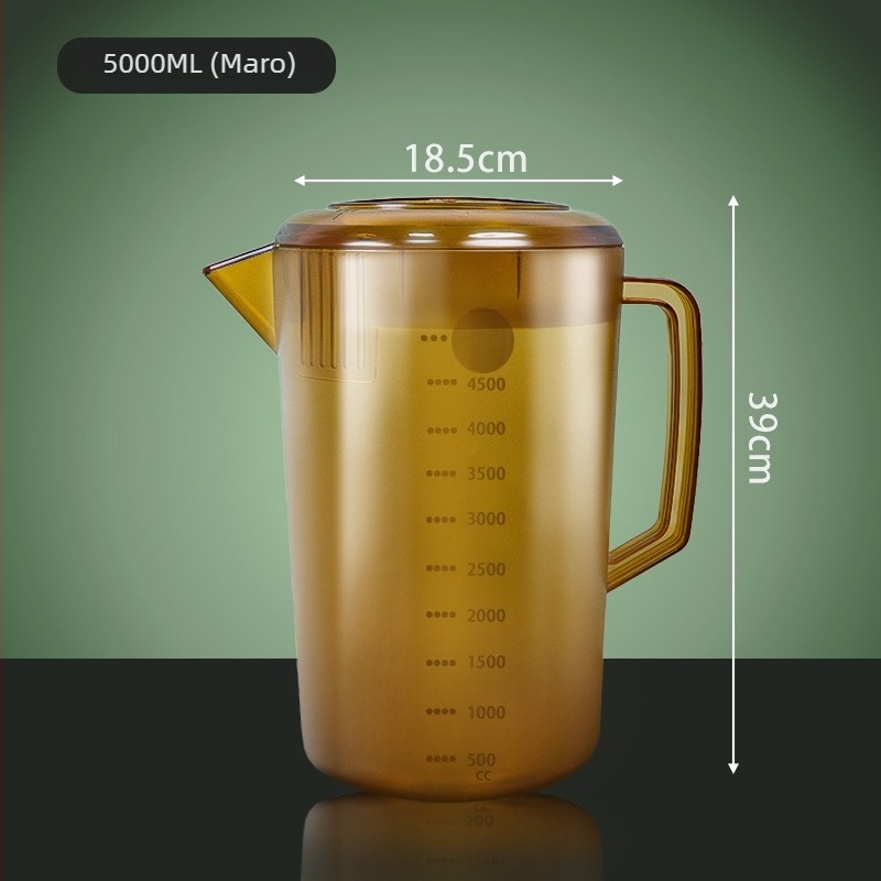 Cană de apă rece din PC pentru magazin de milk tea, mare capacitate, cu capac, rezistent la temperaturi înalte, cu scară de măsură, pentru ceai și suc