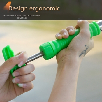 Pistol de spray din oțel inoxidabil cu tijă lungă retractabilă — pulverizator cu injecție pentru grădină, dezinfectare și spălare manuală a mașinii
