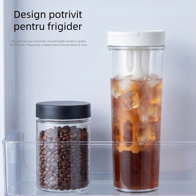 Recipient pentru infuzie rece de cafea 1000 ml – capacitate mare, pentru ceai de fructe, cafea neagră și apă rece; portabil