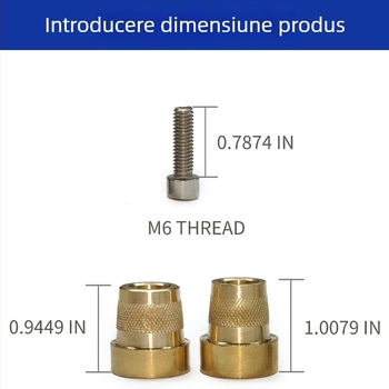 Adaptor pentru bornă de baterie M6 cu conector lateral din alamă