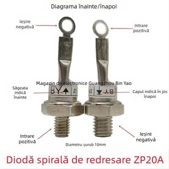 ZP20A 2CZ20A diodă redresoare spirală din siliciu, 1000–1200V, înainte și înapoi