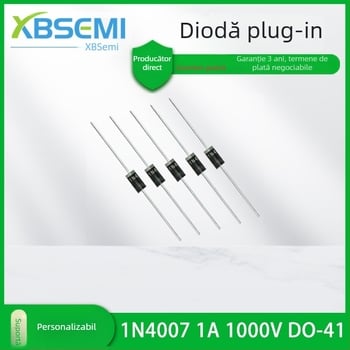 Diodă 1N4007, DO-41, diodă rectificatoare axială, siliciu