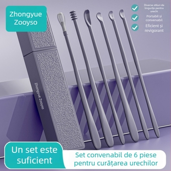 Set Zhongyue cu șase piese pentru îndepărtarea cerumenului, design spiral