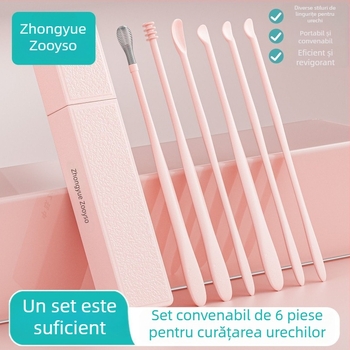 Set Zhongyue cu șase piese pentru îndepărtarea cerumenului, design spiral