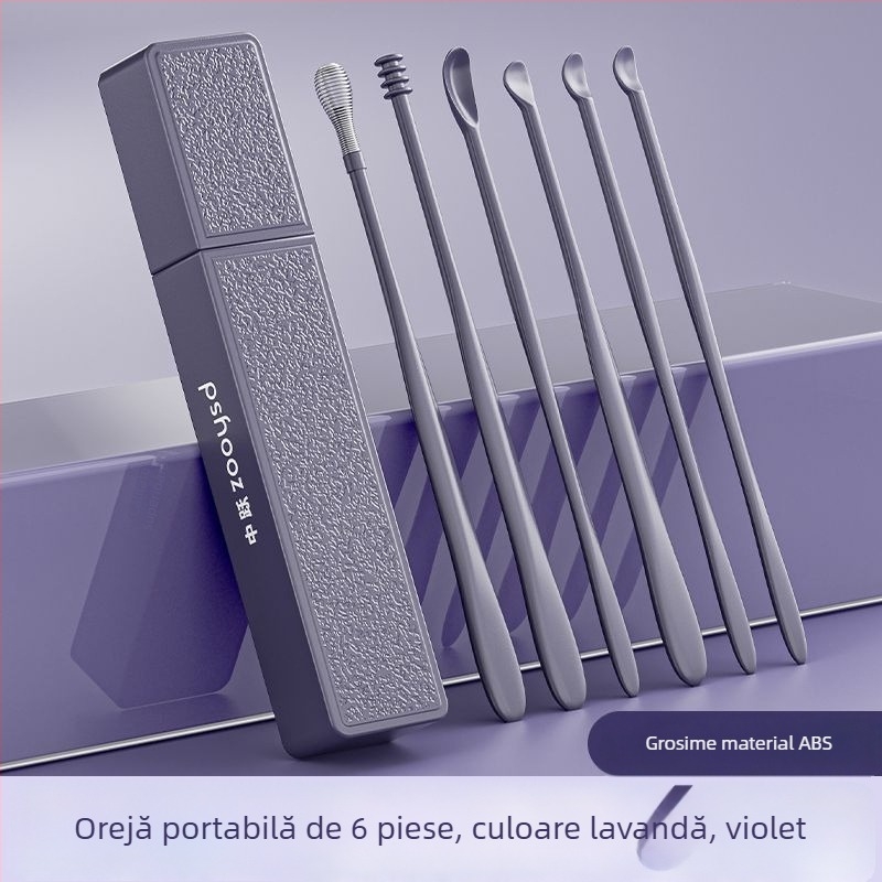 Set Zhongyue cu șase piese pentru îndepărtarea cerumenului, design spiral