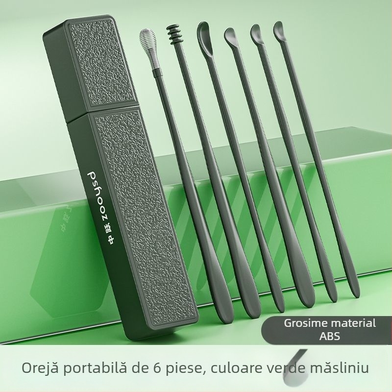 Set Zhongyue cu șase piese pentru îndepărtarea cerumenului, design spiral