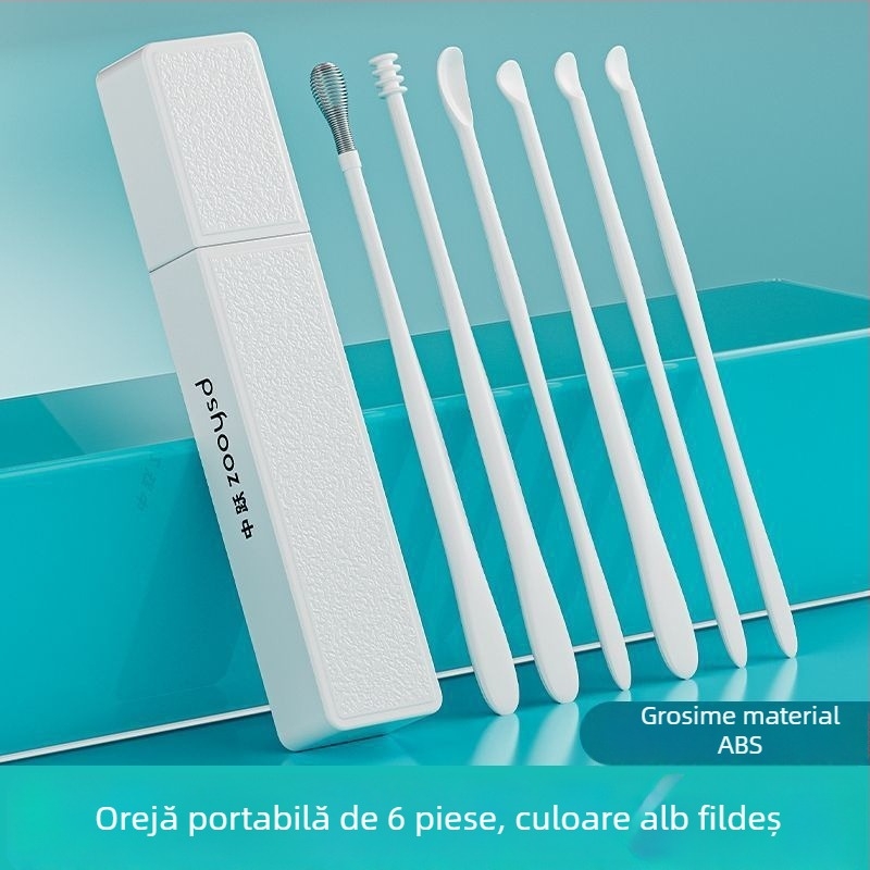 Set Zhongyue cu șase piese pentru îndepărtarea cerumenului, design spiral
