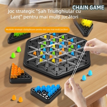 Joc-puzzle triunghiular de șah pentru copii, dezvoltarea gândirii logice și interacțiunea părinte-copil