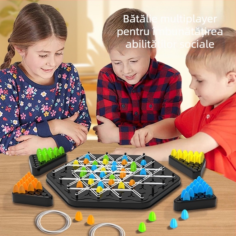 Joc-puzzle triunghiular de șah pentru copii, dezvoltarea gândirii logice și interacțiunea părinte-copil