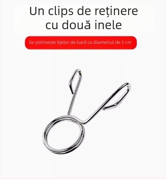 Cleme cu mâner curbat pentru bare olimpice și bare de gantere; clipsuri standard pentru bară.