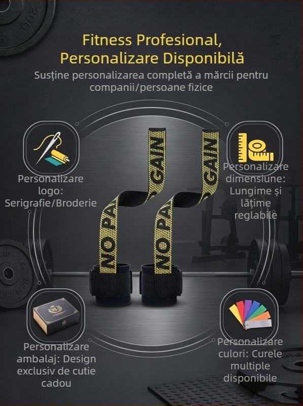 Brățări de încheietură pentru fitness pentru bărbați, protecții de încheieturi, benzi de priză, mănuși de fitness pentru ridicare, cu aderență antiderapantă