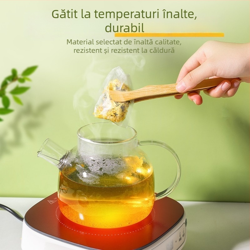 Saci de ceai din fibre de porumb, de unică folosință, goi, pentru infuzare, filtre mici