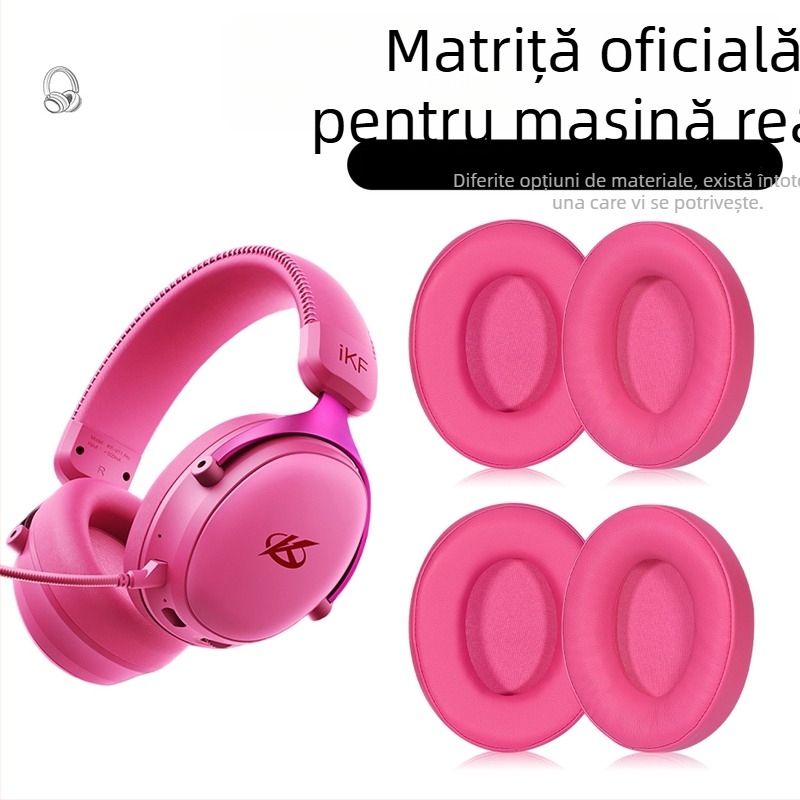 Husă din piele IKF V11Pro pentru căști, cu perne din burete – piese de schimb pentru pernile de urechi