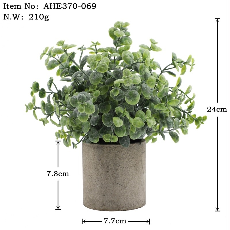 Set de bonsai din plante artificiale cu eucalipt pentru decor interior