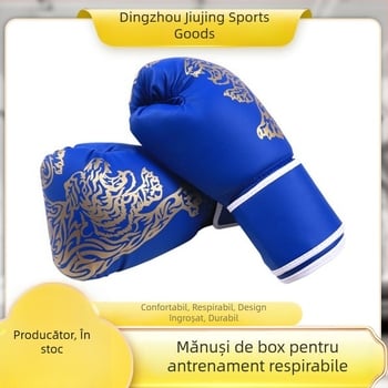 Mănuși de box Muay Thai respirabile pentru adulți și copii, mănuși de antrenament PU, modelul QJ-1