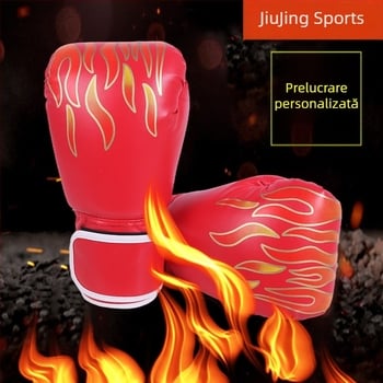 Mănuși de box Muay Thai respirabile pentru adulți și copii, mănuși de antrenament PU, modelul QJ-1