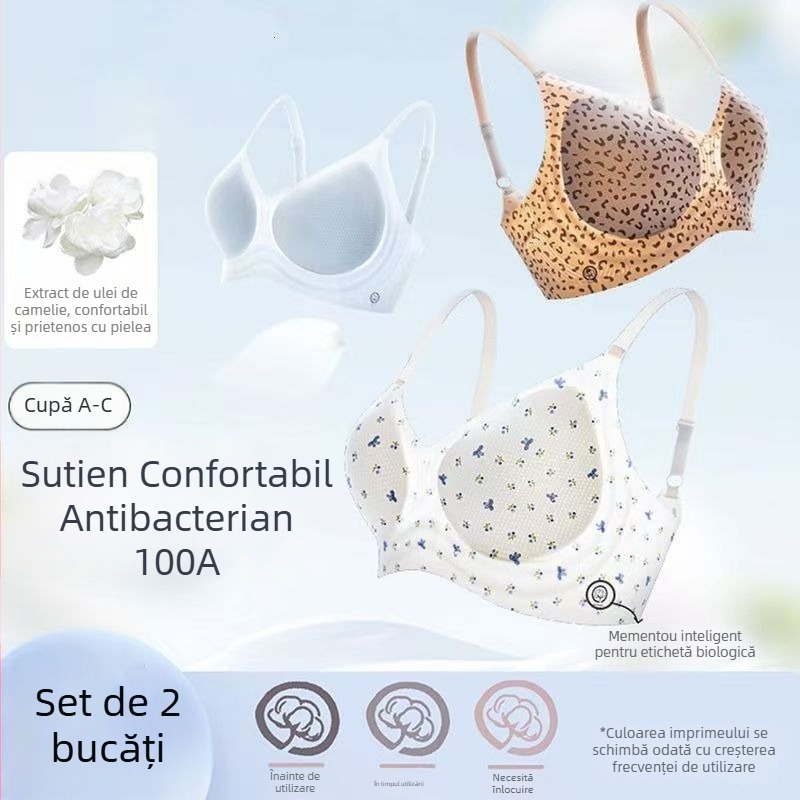 Sutien cu susținere moale, anti-sagging, fără armături, confortabil, cu efect de ridicare, adună țesutul mamar lateral și face ca sânii mici să pară mai mari — lenjerie feminină