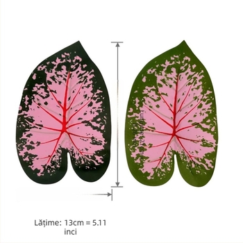 Plante colorate de taro cu flori artificiale roz, bonsai de podea în stil nordic pentru decorul casei