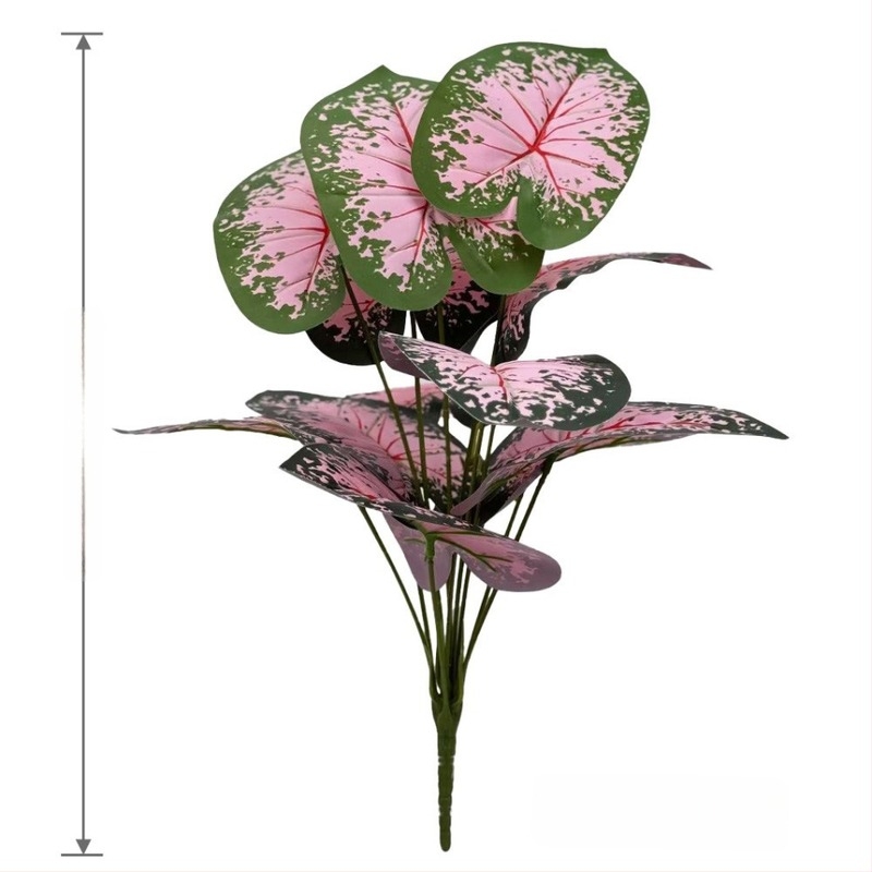 Plante colorate de taro cu flori artificiale roz, bonsai de podea în stil nordic pentru decorul casei