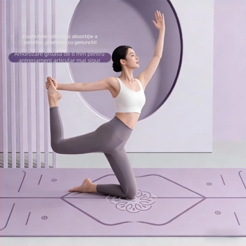 Saltea de yoga TPE, antiderapantă, extra groasă și lată, cu amortizare, 183×61 cm, pentru sărituri cu coarda, dans și antrenament acasă