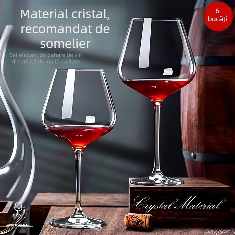 Set de pahare pentru vin roșu cu decantator, cristal, veselă de vin pentru uz casnic, lux