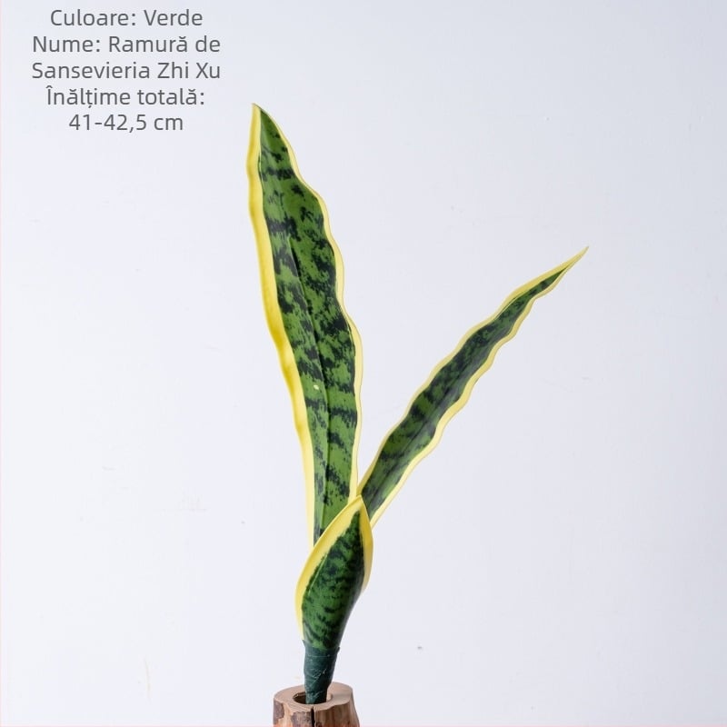 Ramuri artificiale de Sansevieria pentru decor de nuntă și casă – tije PVC verzi pentru decorațiuni