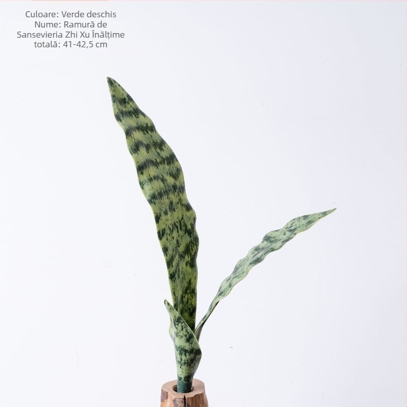 Ramuri artificiale de Sansevieria pentru decor de nuntă și casă – tije PVC verzi pentru decorațiuni