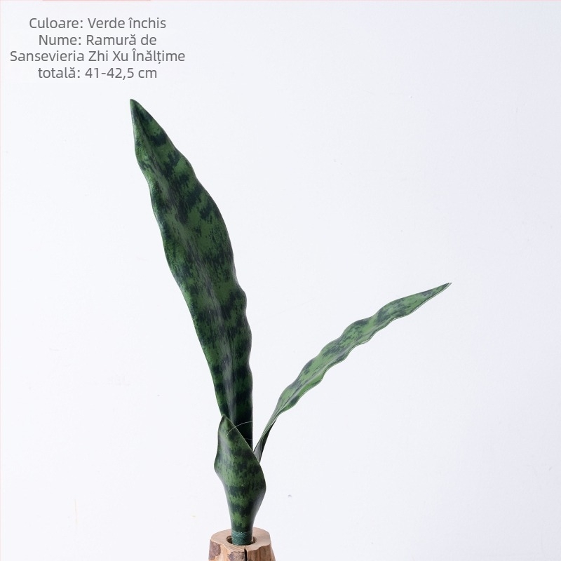 Ramuri artificiale de Sansevieria pentru decor de nuntă și casă – tije PVC verzi pentru decorațiuni